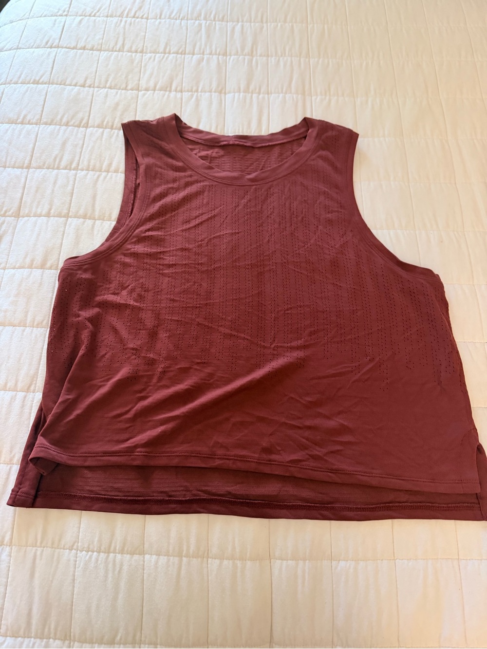 lululemon athletica Sleeveless Perforated Tank - Rust Red